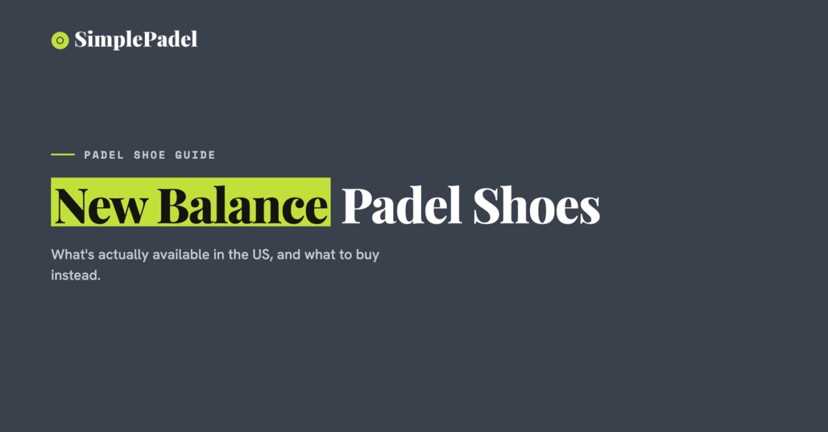 New Balance padel shoes US guide banner