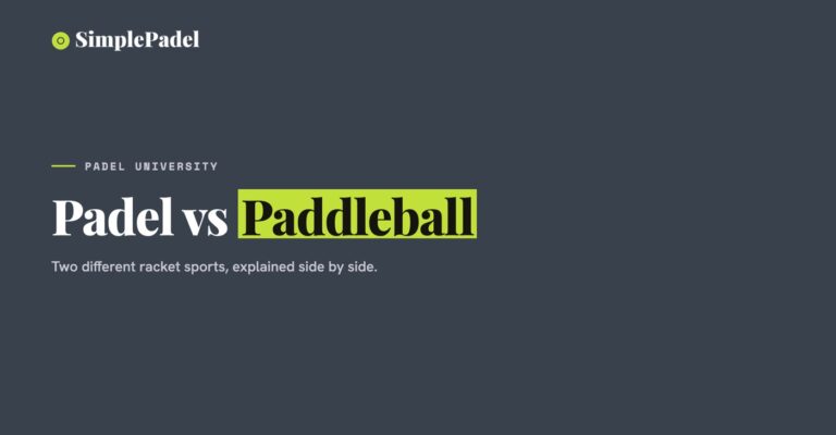 Padel vs paddleball comparison guide banner