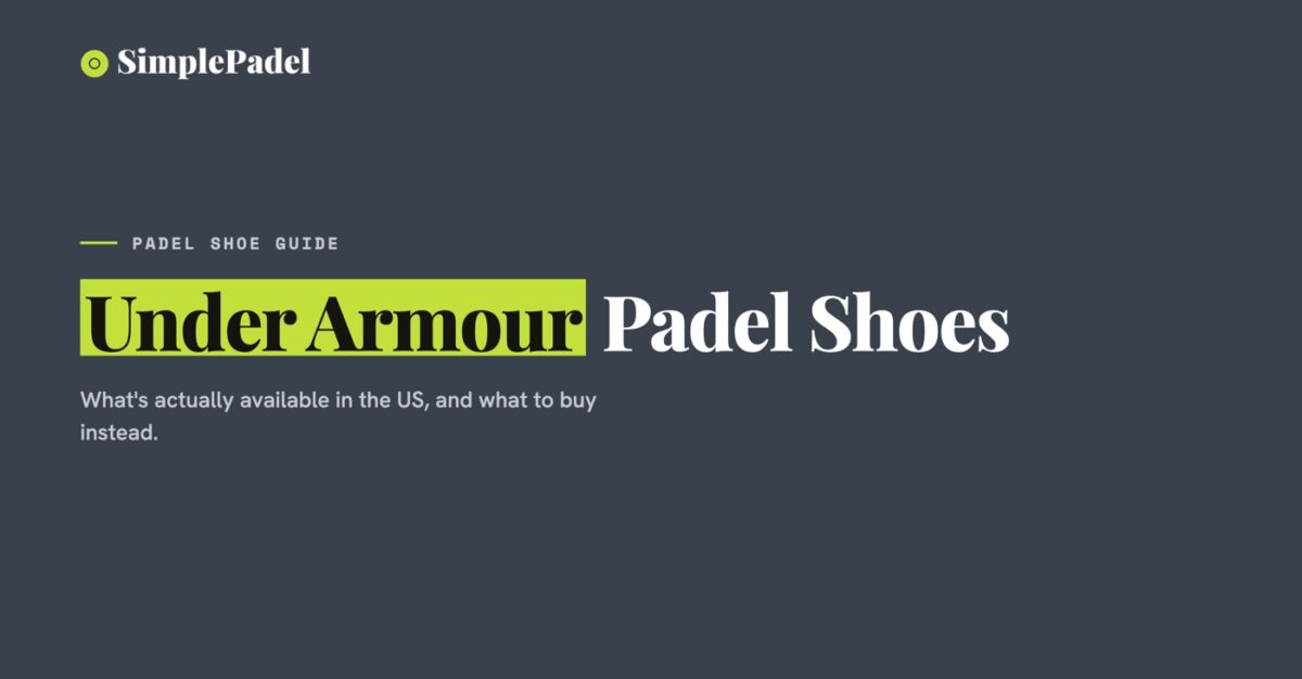Under Armour padel shoes US guide banner