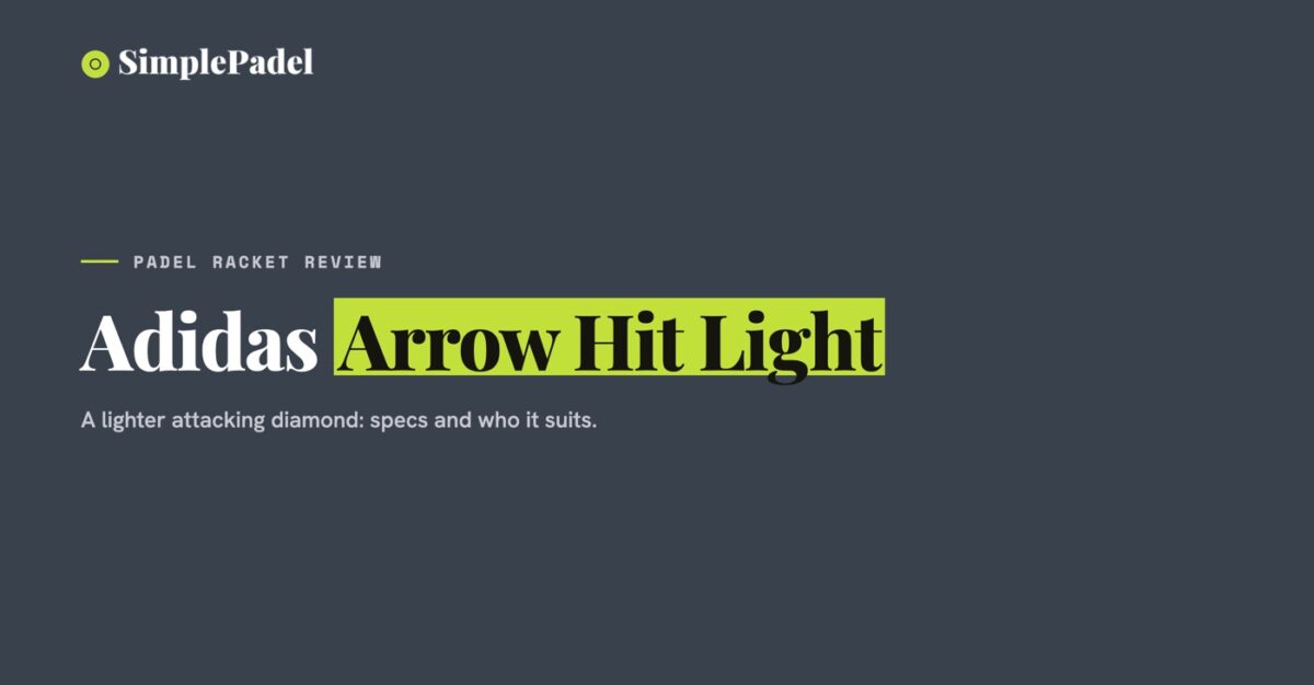 Adidas Arrow Hit Light padel racket review