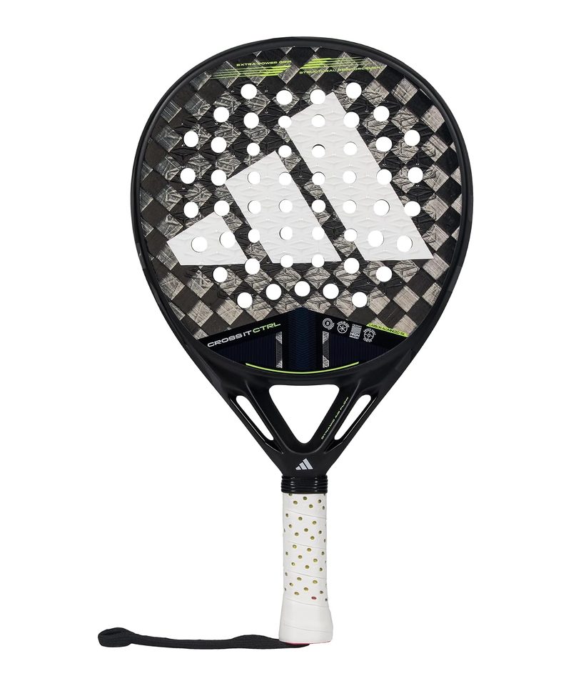 Adidas Cross It Ctrl padel racket, black and grey round frame