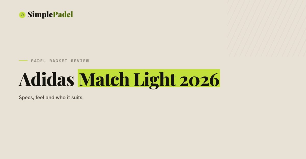 Adidas Match Light 2026 padel racket review