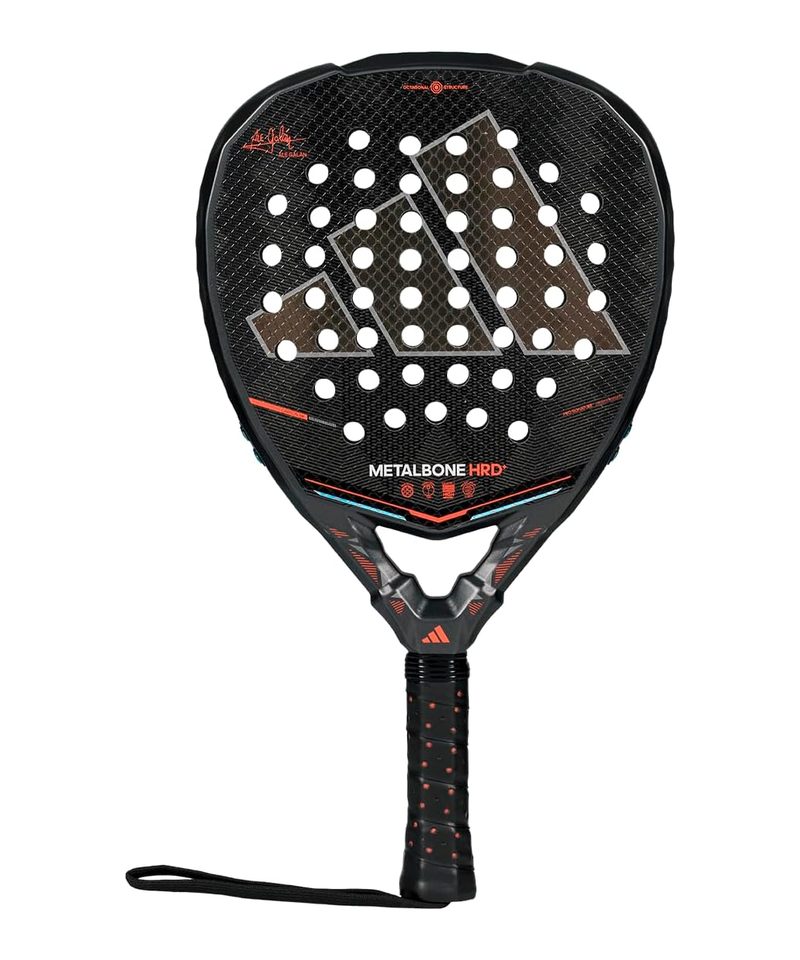 Adidas Metalbone HRD+ padel racket, black diamond frame