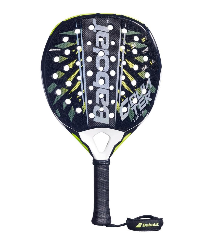 Babolat Counter Viper 2.6 padel racket, round shape with black and yellow face