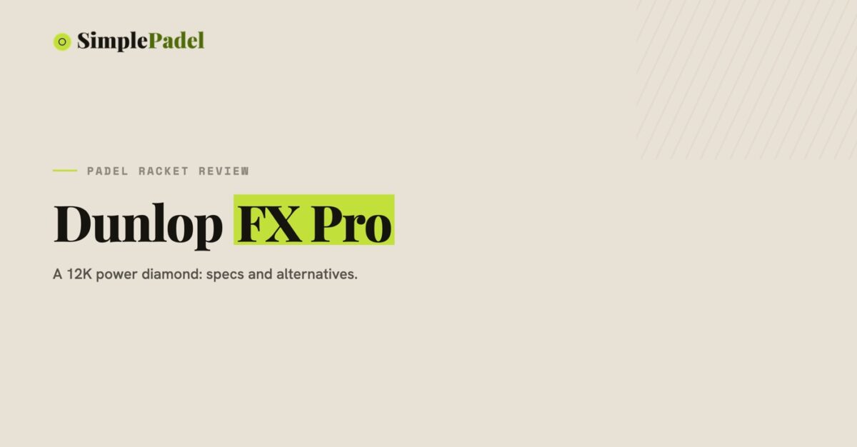 Dunlop FX Pro padel racket review