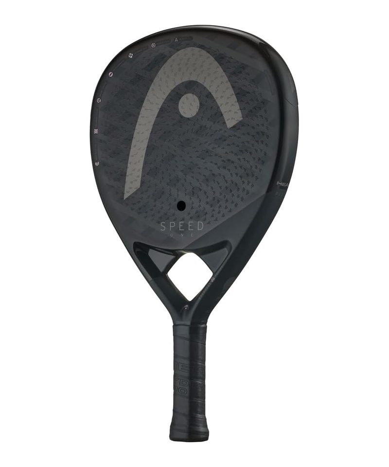 Head Speed One 2025 padel racket, dark grey teardrop face with a single hole
