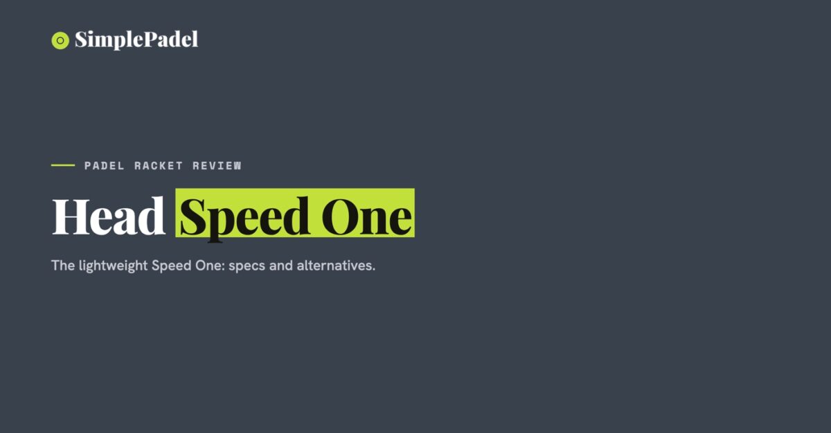 Head Speed One padel racket review