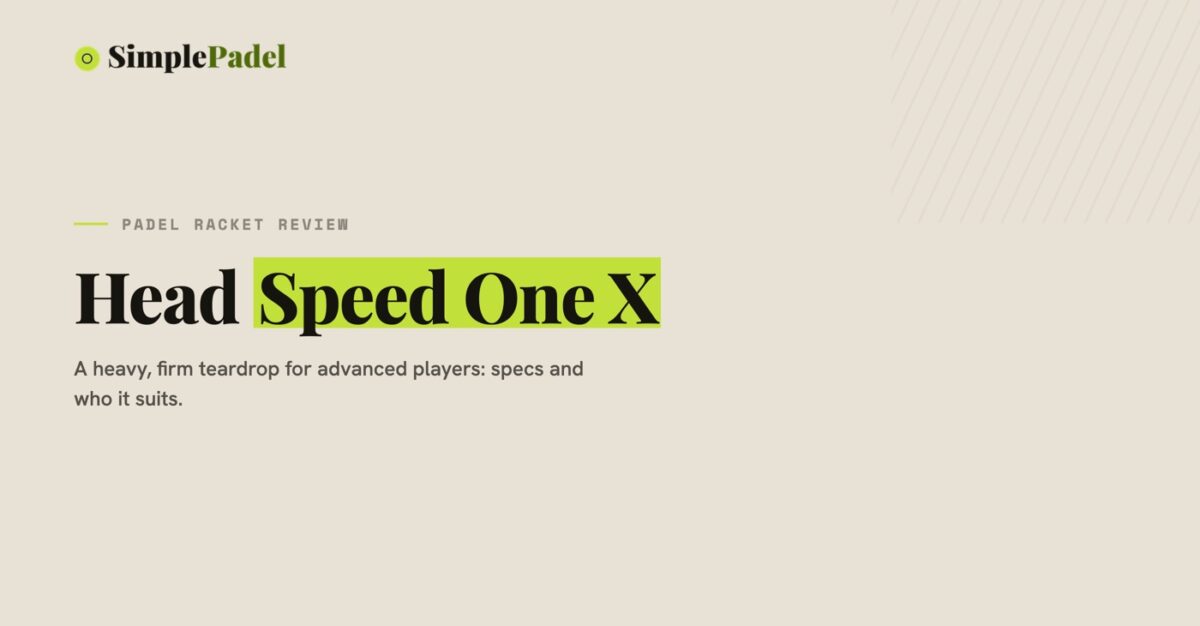 Head Speed One X padel racket review
