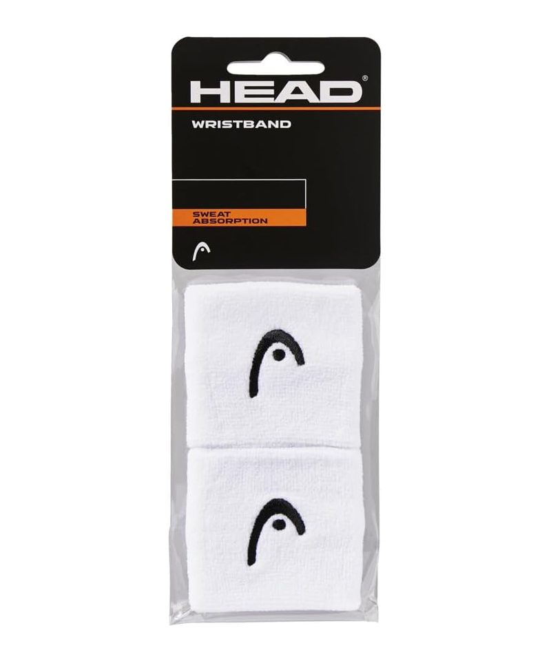 HEAD white 2.5 inch wristband pair in packaging