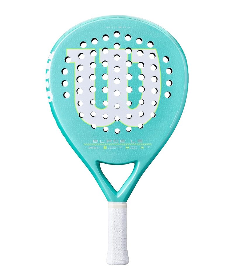 Wilson Blade LS V4 padel racket, mint green teardrop face